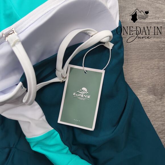 Eomenie One Shoulder One Piece Swimsuit Size XL - Picture 4 of 7